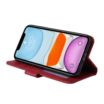 For iPhone 11 GQUTROBE Right Angle Leather Phone Case (Red) - iPhone 11 Cases by GQUTROBE | Online Shopping UK | buy2fix
