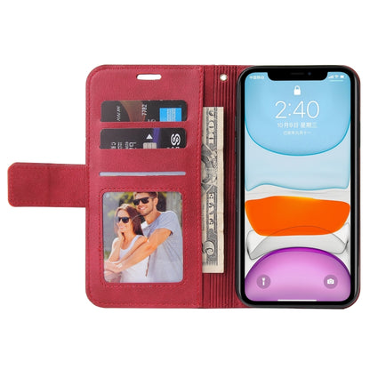 For iPhone 11 GQUTROBE Right Angle Leather Phone Case (Red) - iPhone 11 Cases by GQUTROBE | Online Shopping UK | buy2fix