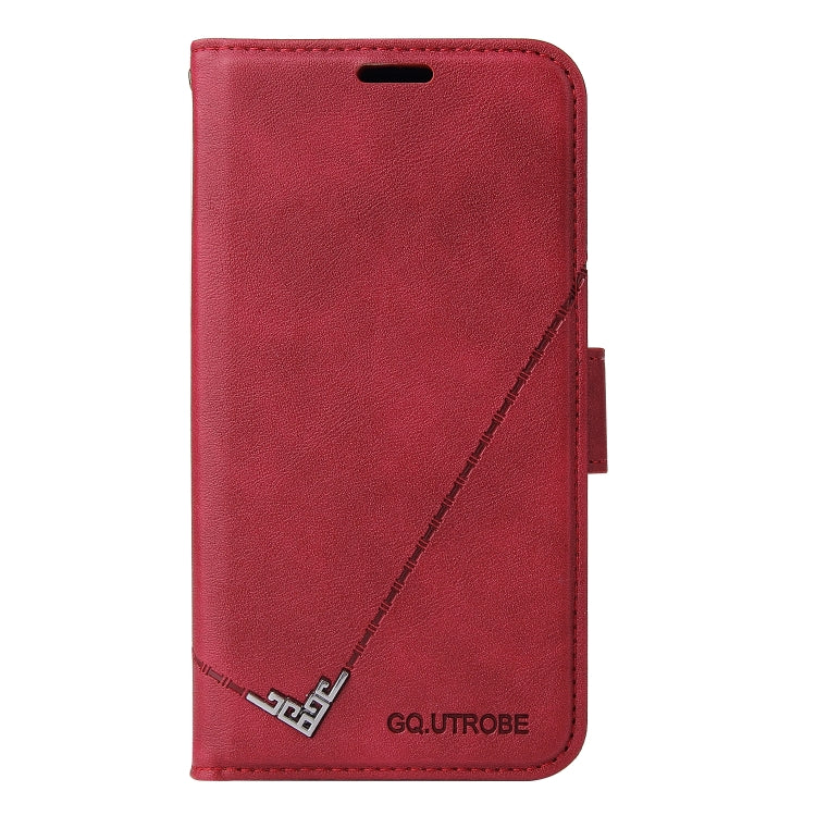 For iPhone 11 Pro GQUTROBE Right Angle Leather Phone Case(Red) - iPhone 11 Pro Cases by GQUTROBE | Online Shopping UK | buy2fix