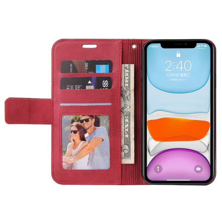 For iPhone 11 Pro GQUTROBE Right Angle Leather Phone Case(Red) - iPhone 11 Pro Cases by GQUTROBE | Online Shopping UK | buy2fix