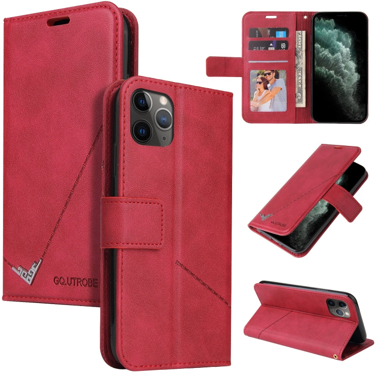 For iPhone 11 Pro Max GQUTROBE Right Angle Leather Phone Case(Red) - iPhone 11 Pro Max Cases by GQUTROBE | Online Shopping UK | buy2fix