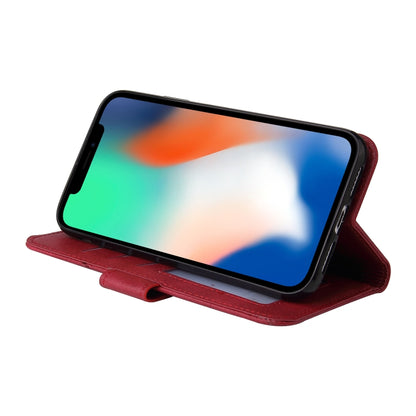 For iPhone X / XS GQUTROBE Right Angle Leather Phone Case(Red) - More iPhone Cases by GQUTROBE | Online Shopping UK | buy2fix