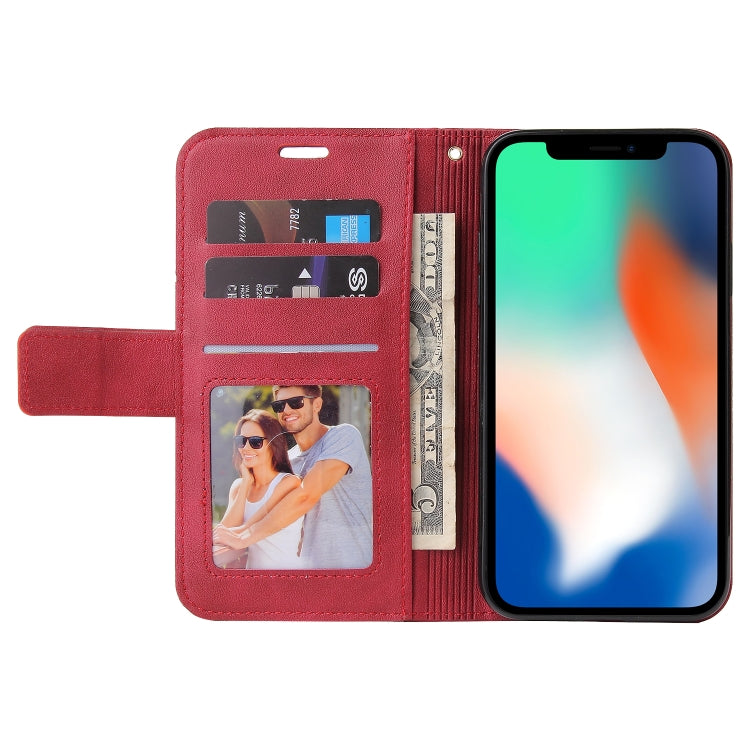 For iPhone X / XS GQUTROBE Right Angle Leather Phone Case(Red) - More iPhone Cases by GQUTROBE | Online Shopping UK | buy2fix