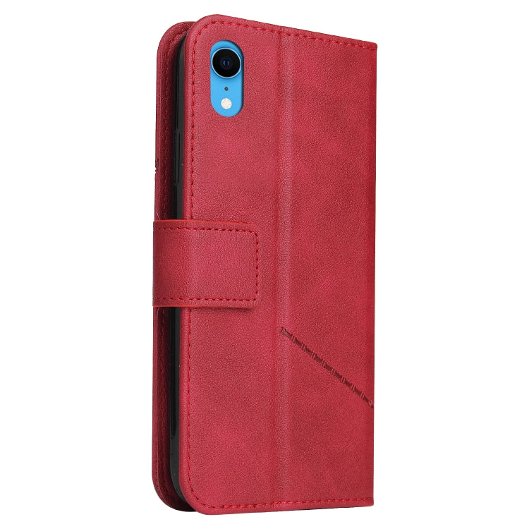 For iPhone XR GQUTROBE Right Angle Leather Phone Case(Red) - More iPhone Cases by GQUTROBE | Online Shopping UK | buy2fix