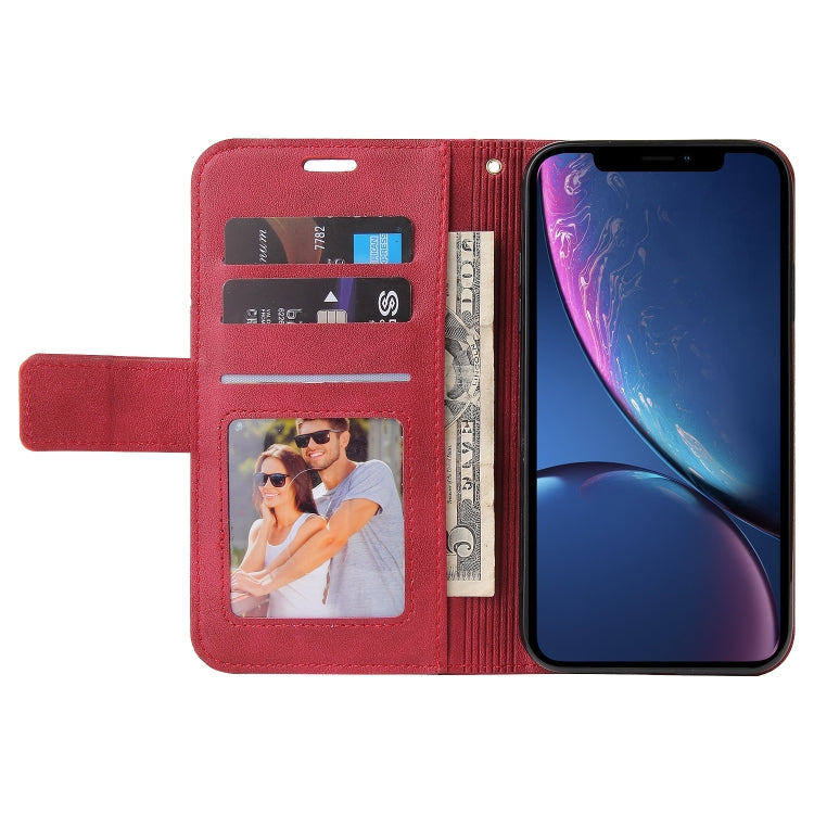 For iPhone XR GQUTROBE Right Angle Leather Phone Case(Red) - More iPhone Cases by GQUTROBE | Online Shopping UK | buy2fix