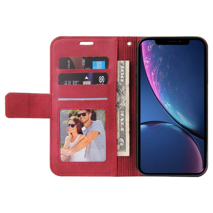 For iPhone XR GQUTROBE Right Angle Leather Phone Case(Red) - More iPhone Cases by GQUTROBE | Online Shopping UK | buy2fix