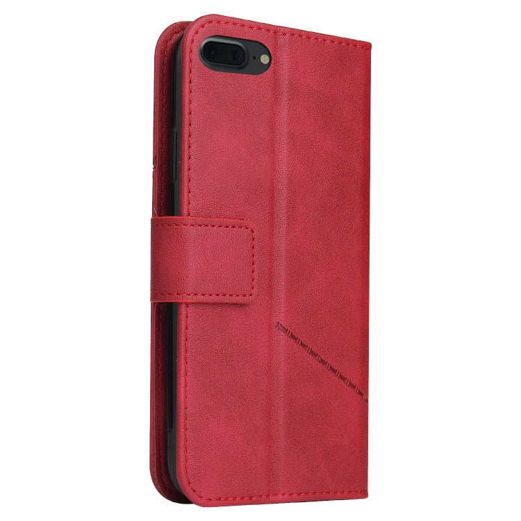 GQUTROBE Right Angle Leather Phone Case For iPhone 7 Plus / 8 Plus(Red) - More iPhone Cases by GQUTROBE | Online Shopping UK | buy2fix