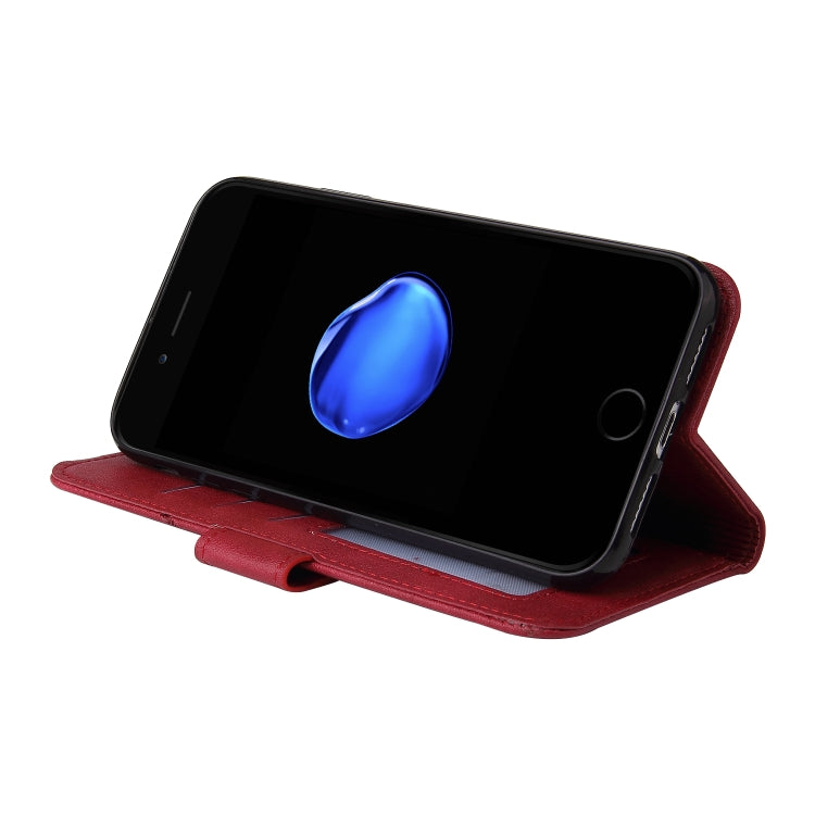GQUTROBE Right Angle Leather Phone Case For iPhone 7 Plus / 8 Plus(Red) - More iPhone Cases by GQUTROBE | Online Shopping UK | buy2fix