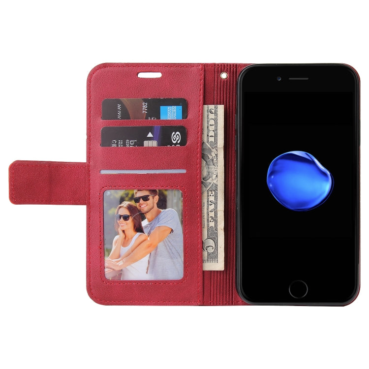 GQUTROBE Right Angle Leather Phone Case For iPhone 7 Plus / 8 Plus(Red) - More iPhone Cases by GQUTROBE | Online Shopping UK | buy2fix