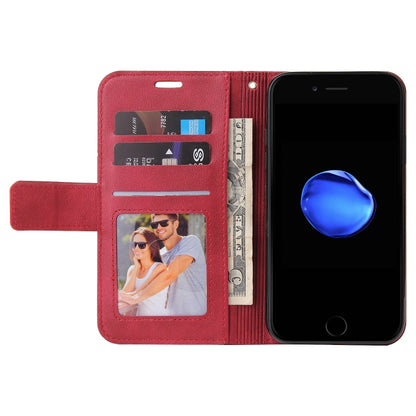 GQUTROBE Right Angle Leather Phone Case For iPhone 7 Plus / 8 Plus(Red) - More iPhone Cases by GQUTROBE | Online Shopping UK | buy2fix