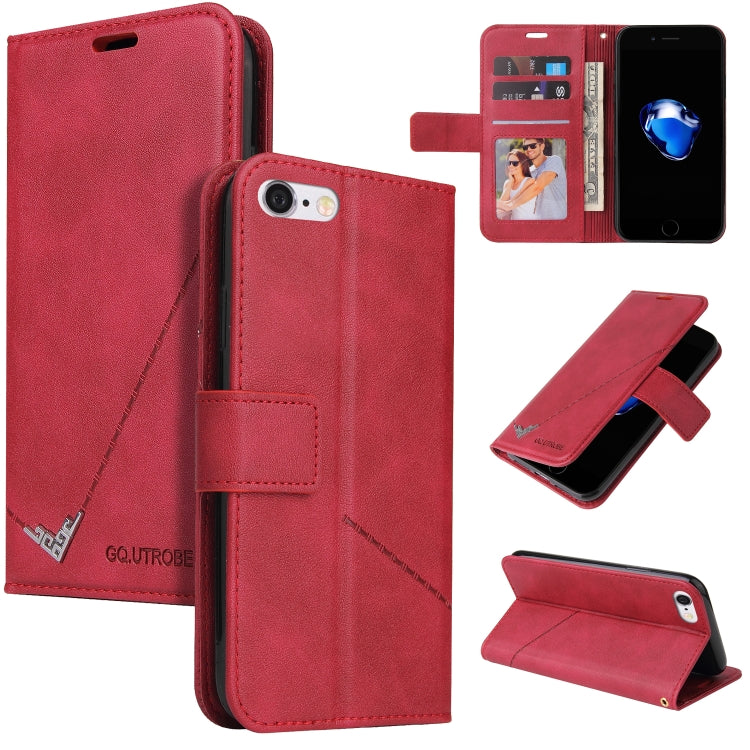 GQUTROBE Right Angle Leather Phone Case For iPhone 7 / 8 / SE 2020 / SE 2022(Red) - More iPhone Cases by GQUTROBE | Online Shopping UK | buy2fix