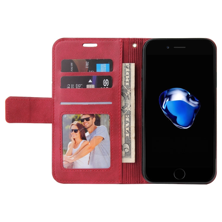 GQUTROBE Right Angle Leather Phone Case For iPhone 7 / 8 / SE 2020 / SE 2022(Red) - More iPhone Cases by GQUTROBE | Online Shopping UK | buy2fix