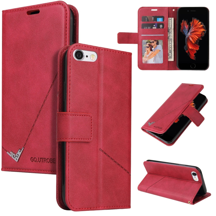 GQUTROBE Right Angle Leather Phone Case For iPhone 6 Plus / 6s Plus(Red) - More iPhone Cases by GQUTROBE | Online Shopping UK | buy2fix
