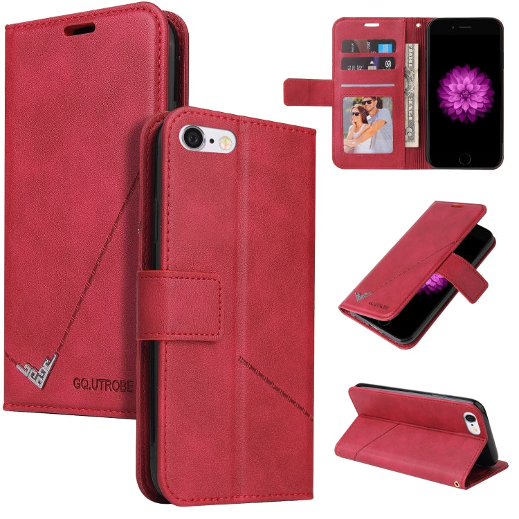 GQUTROBE Right Angle Leather Phone Case For iPhone 6 / 6S(Red) - More iPhone Cases by GQUTROBE | Online Shopping UK | buy2fix