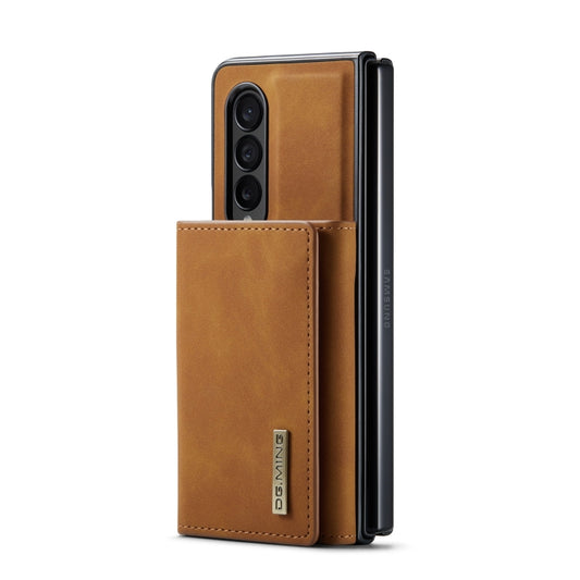 For Samsung Galaxy Z Fold3 5G DG.MING M1 Series 3-Fold Multi Card Wallet Phone Case(Brown) by DG.MING