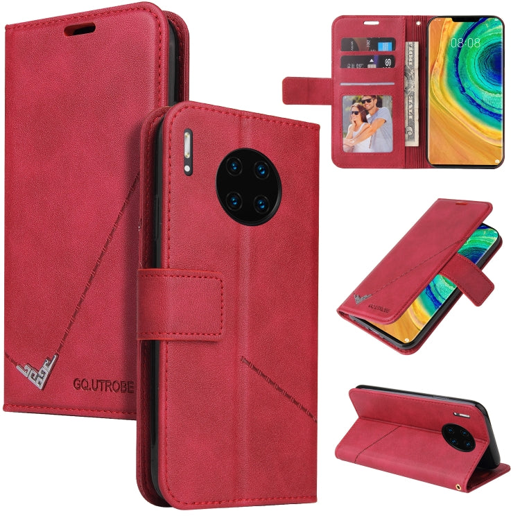 For Huawei Mate 30 Pro GQUTROBE Right Angle Leather Phone Case(Red) - Huawei Cases by GQUTROBE | Online Shopping UK | buy2fix