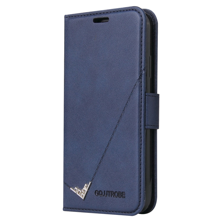 For Huawei P30 Lite GQUTROBE Right Angle Leather Phone Case(Blue) - Huawei Cases by GQUTROBE | Online Shopping UK | buy2fix