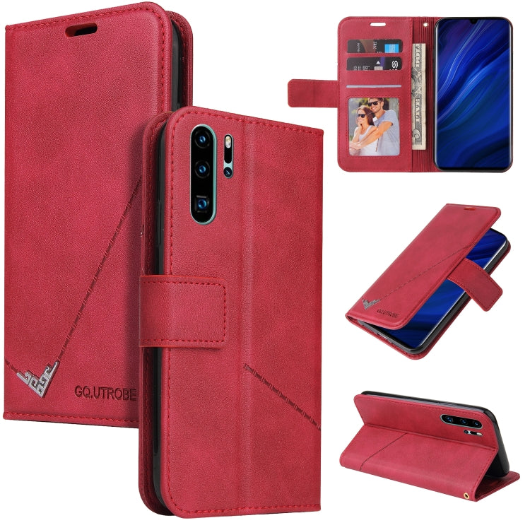 For Huawei P30 Pro GQUTROBE Right Angle Leather Phone Case(Red) - Huawei Cases by GQUTROBE | Online Shopping UK | buy2fix