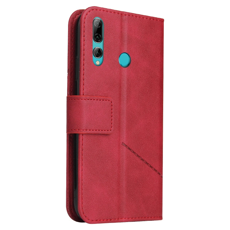 For Huawei Y7p GQUTROBE Right Angle Leather Phone Case(Red) - Huawei Cases by GQUTROBE | Online Shopping UK | buy2fix