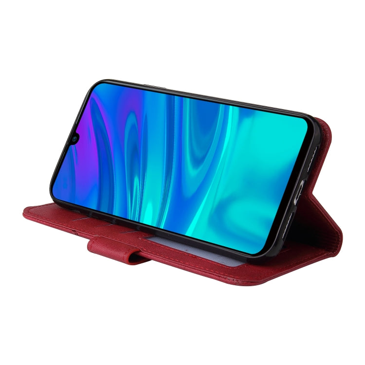 For Huawei Y7p GQUTROBE Right Angle Leather Phone Case(Red) - Huawei Cases by GQUTROBE | Online Shopping UK | buy2fix