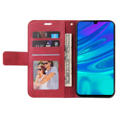 For Huawei Y6p GQUTROBE Right Angle Leather Phone Case(Red) - Huawei Cases by GQUTROBE | Online Shopping UK | buy2fix