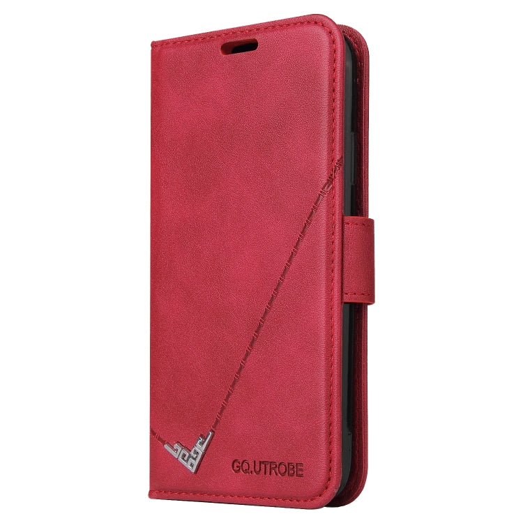 For Huawei Y5p / Honor 9S GQUTROBE Right Angle Leather Phone Case(Red) - Huawei Cases by GQUTROBE | Online Shopping UK | buy2fix