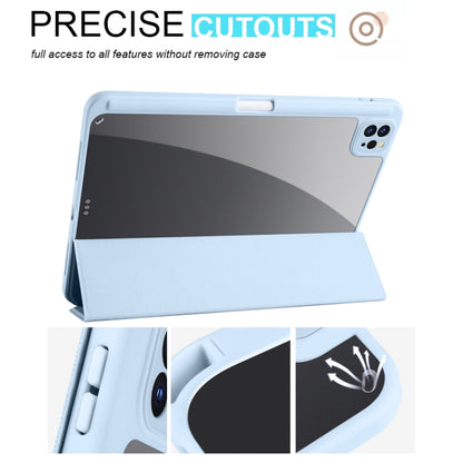 Acrylic 3-folding Smart Leather Tablet Case For iPad  Air 2022/2020/Pro 11 2021/2020/2018(Sky Blue) - iPad Air (2022) / (2020) 10.9 Cases by buy2fix | Online Shopping UK | buy2fix