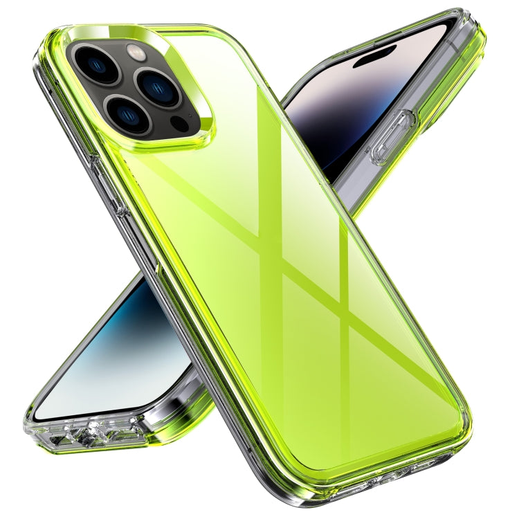 For iPhone 14 Pro Max Transparent Armor Phone Case (Green) by buy2fix