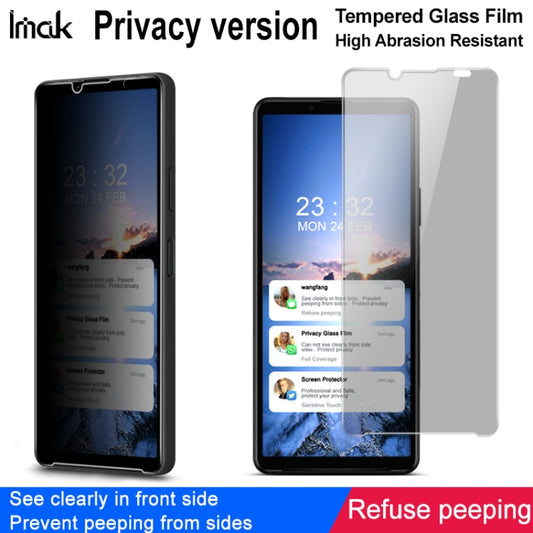 imak HD Anti-spy Tempered Glass Protective Film For Sony Xperia 10 IV / 10 III by imak