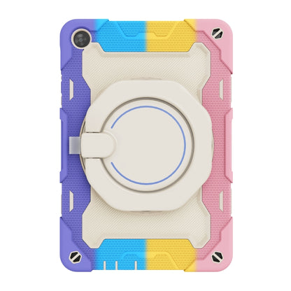 For Huawei MatePad T 10s / T10 Armor Contrast Color Silicone + PC Tablet Case(Rainbow Pink) - Huawei by buy2fix | Online Shopping UK | buy2fix
