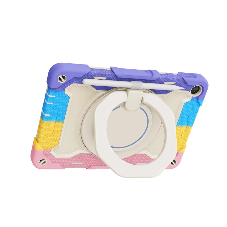 For Huawei MatePad T 10s / T10 Armor Contrast Color Silicone + PC Tablet Case(Rainbow Pink) - Huawei by buy2fix | Online Shopping UK | buy2fix