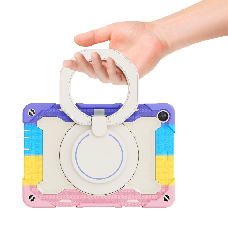 For Huawei MatePad T 10s / T10 Armor Contrast Color Silicone + PC Tablet Case(Rainbow Pink) - Huawei by buy2fix | Online Shopping UK | buy2fix