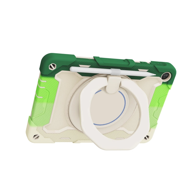 For Huawei MatePad T 10s / T10 Armor Contrast Color Silicone + PC Tablet Case(Rainbow Green) - Huawei by buy2fix | Online Shopping UK | buy2fix