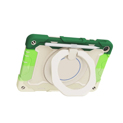 For Huawei MatePad T 10s / T10 Armor Contrast Color Silicone + PC Tablet Case(Rainbow Green) - Huawei by buy2fix | Online Shopping UK | buy2fix