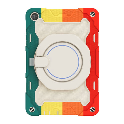 For Huawei MatePad T 10s / T10 Armor Contrast Color Silicone + PC Tablet Case(Rainbow Red) - Huawei by buy2fix | Online Shopping UK | buy2fix