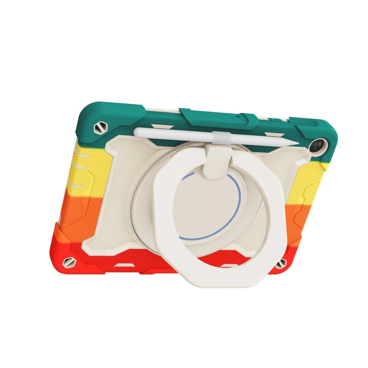 For Huawei MatePad T 10s / T10 Armor Contrast Color Silicone + PC Tablet Case(Rainbow Red) - Huawei by buy2fix | Online Shopping UK | buy2fix