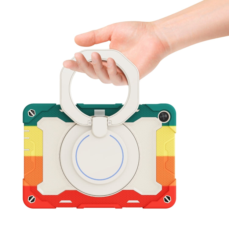 For Huawei MatePad T 10s / T10 Armor Contrast Color Silicone + PC Tablet Case(Rainbow Red) - Huawei by buy2fix | Online Shopping UK | buy2fix