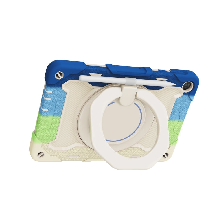 For Huawei MatePad T 10s / T10 Armor Contrast Color Silicone + PC Tablet Case(Rainbow Blue) - Huawei by buy2fix | Online Shopping UK | buy2fix