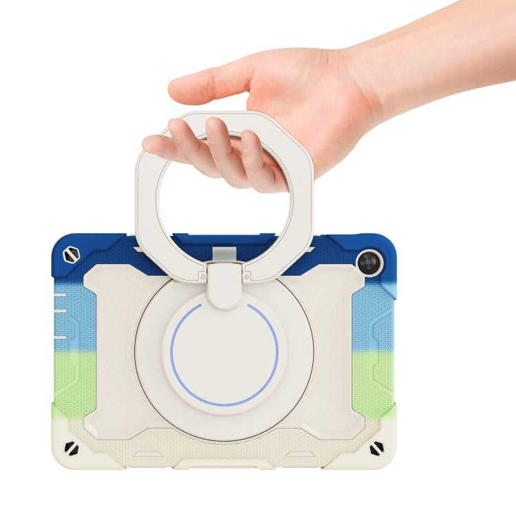 For Huawei MatePad T 10s / T10 Armor Contrast Color Silicone + PC Tablet Case(Rainbow Blue) - Huawei by buy2fix | Online Shopping UK | buy2fix