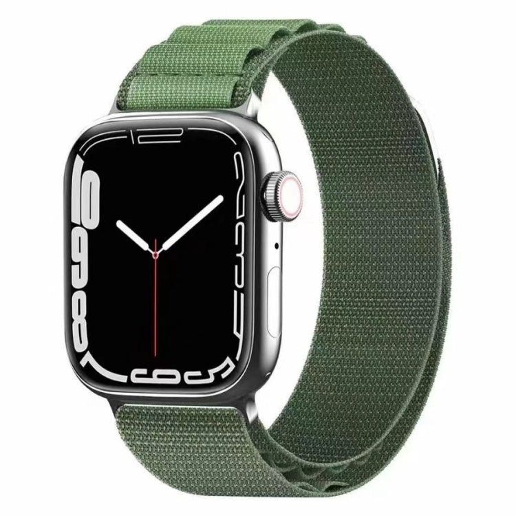 Nylon Watch Band For Apple Watch Series 8&7 45mm / SE 2&6&SE&5&4 44mm / 3&2&1 42mm(Green) - Watch Bands by buy2fix | Online Shopping UK | buy2fix