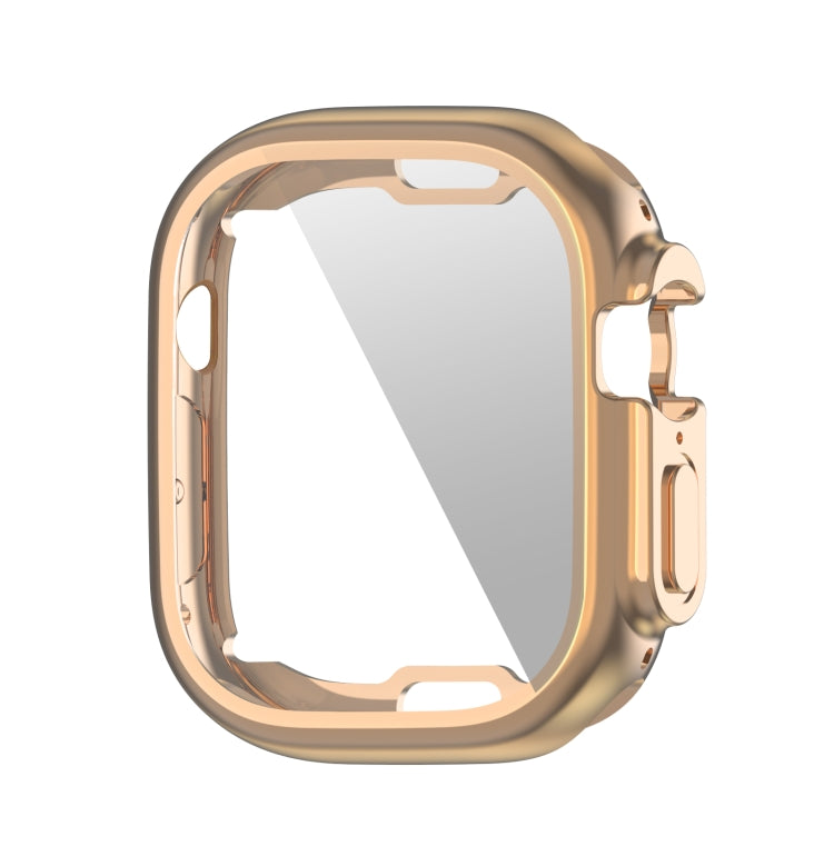 PET Film TPU Watch Case For Apple Watch Ultra 49mm / Ultra 2 49mm(Rose Gold) - Watch Cases by buy2fix | Online Shopping UK | buy2fix