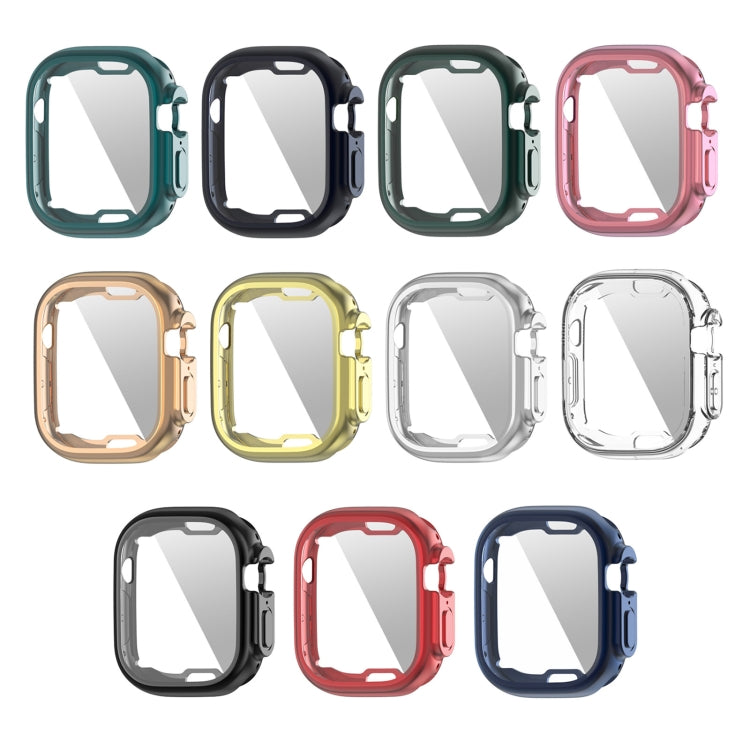 PET Film TPU Watch Case For Apple Watch Ultra 49mm / Ultra 2 49mm(Dark Cyan) - Watch Cases by buy2fix | Online Shopping UK | buy2fix