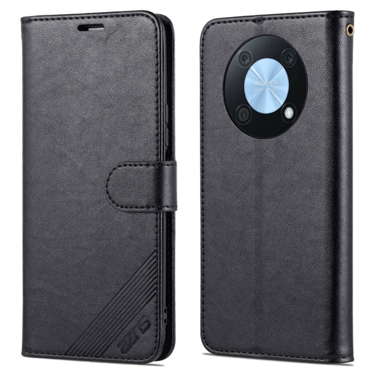For Huawei Enjoy 50 Pro/Nova Y90 AZNS Sheepskin Texture Flip Leather Phone Case(Black) - Huawei Cases by AZNS | Online Shopping UK | buy2fix