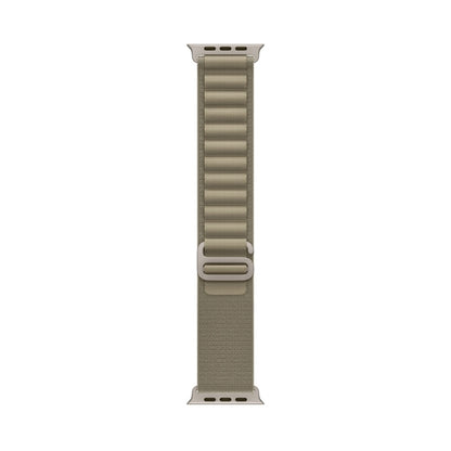 Nylon Loop Watch Band For Apple Watch Ultra & Ultra 2 49mm / Series 9&8&7 45mm / SE 2&6&SE&5&4 44mm(Olive) - Watch Bands by buy2fix | Online Shopping UK | buy2fix