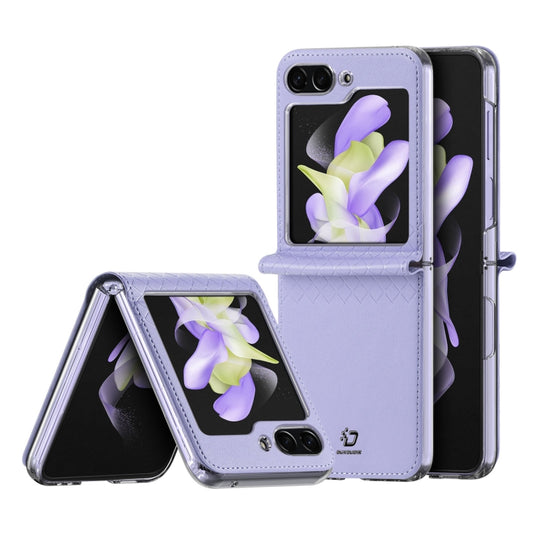 For Samsung Galaxy Z Flip5 5G DUX DUCIS Bril Series PU + TPU Phone Case(Purple) by DUX DUCIS