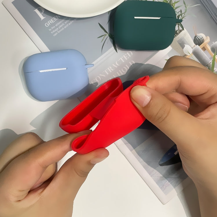 Earphone Silicone Protective Case with Buckle For AirPods Pro 2(Dark Green) - For AirPods Pro 2 by buy2fix | Online Shopping UK | buy2fix