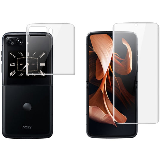 1 Sets imak Curved Full Screen Hydrogel Film (Outer Screen + Inner Screen) For Motorola Moto Razr 2022