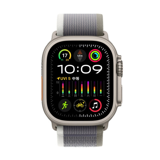 Nylon Watch Band For Apple Watch 46mm / 49mm / 45mm / 44mm (Grey Green) by buy2fix