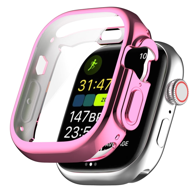 TPU All-inclusive Electroplating Protective Case For Apple Watch Ultra 1 / 2 / 3 49mm(Pink) by buy2fix