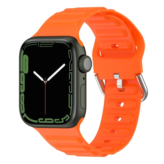 Ocean Ripple Watch Band For Apple Watch Series 8&7 45mm / SE 2&6&SE&5&4 44mm(Orange) - Watch Bands by buy2fix | Online Shopping UK | buy2fix